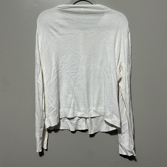 J. Crew Factory Lightweight White Caryn Cardigan. Plus Size XXL - Picture 5 of 9